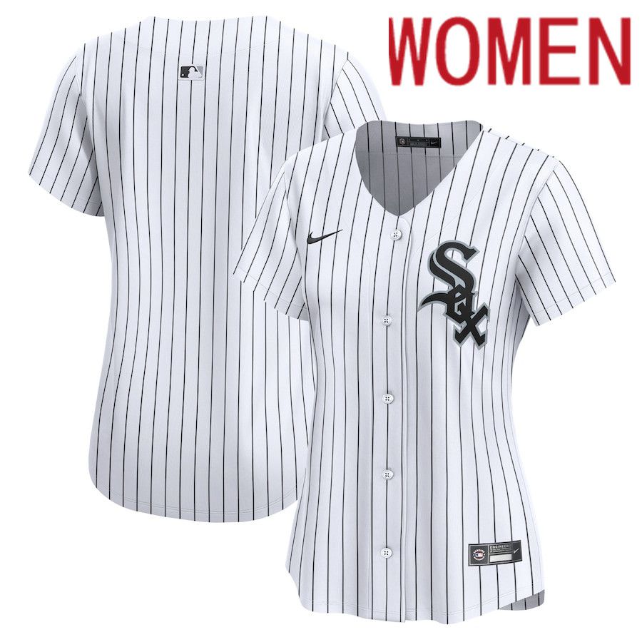 Women Chicago White Sox Blank Nike White Home Limited MLB Jersey->youth mlb jersey->Youth Jersey